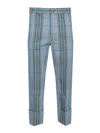 Vivienne Westwood Cropped George Trousers Light Blue In Multi