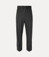 Vivienne Westwood Cropped George Trousers Bi Stretch Suiting Black 52 Men In Black