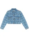 Vivienne Westwood Cropped Indigo Blue Jacket With Flap Pockets In Blue