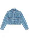 Vivienne Westwood Cropped Indigo Blue Jacket With Flap Pockets In Blue