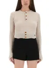 Vivienne Westwood Cropped Knitted Top Combining Cotton And Cashmere In Multi