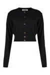 Vivienne Westwood Cropped-length Knitted Cardigan In Black