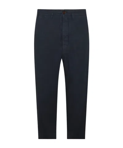 Vivienne Westwood Cropped Linen Trousers In Black