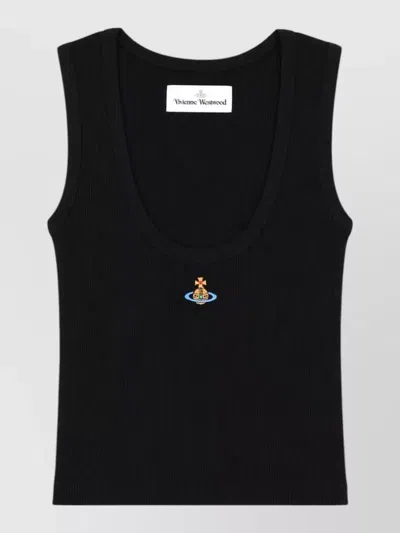 Vivienne Westwood Sleeveless Ribbed Viscose Tank Top In Multi