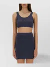 Vivienne Westwood Cropped Sleeveless Ribbed Top In Blue