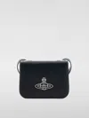Vivienne Westwood Womens Black Linda Logo-plaque Leather Cross-body Bag In Black