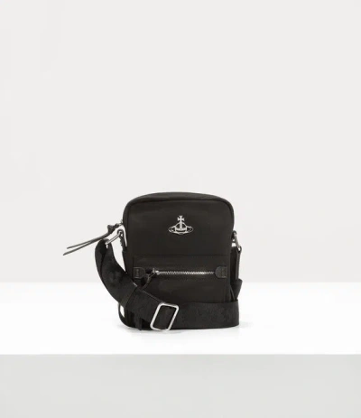 Vivienne Westwood Small Jackson Crossbody Satchel Recycled Polyester Black