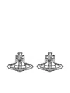 Vivienne Westwood Crystal-adorned Orb Earrings In Metallic
