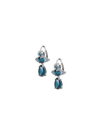 Vivienne Westwood Crystal Drop Earrings In Silver
