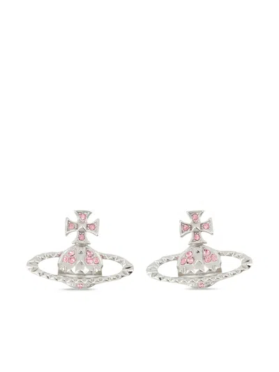 Vivienne Westwood Crystal-embellished Earrings In Silver