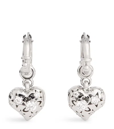 Vivienne Westwood Crystal-embellished Lee Earrings In White