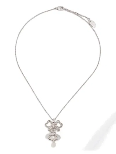 Vivienne Westwood Crystal-embellished Necklace In Metallic