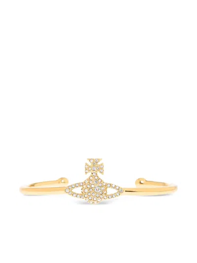 Vivienne Westwood Crystal-embellished Orb Bracelet In Gold