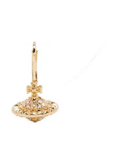Vivienne Westwood Crystal-embellished Orb Earrings In Gold