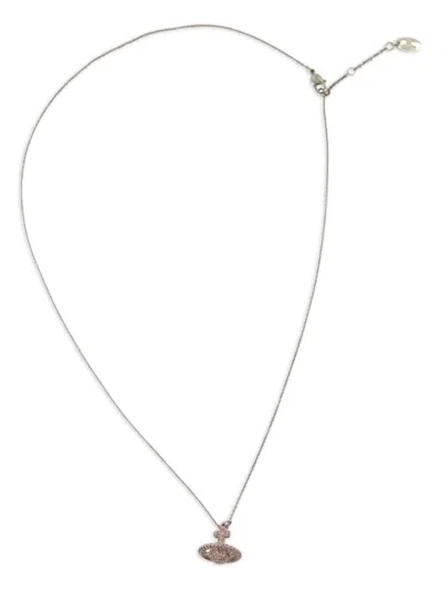 Vivienne Westwood Crystal-embellished Orb Necklace In Metallic