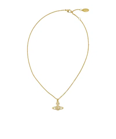 Vivienne Westwood Crystal-embellished Orb Necklace In Yellow