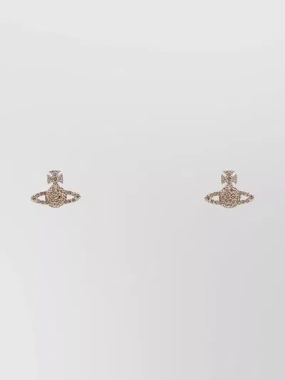 Vivienne Westwood Crystal Embellished Orb Stud Earrings