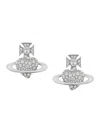 Vivienne Westwood Silver Crystal Embellishments Earrings In Metallic
