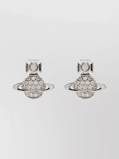 Vivienne Westwood Crystal Orb Stud Earrings