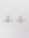 Vivienne Westwood Crystal Stud Earrings Pair Embellished Detailing