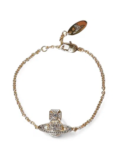 Vivienne Westwood Crystal-embellished Bracelet In Gold