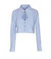 Vivienne Westwood Light Blue With Oversize Collar And Front Cut-out In Cotton Woman In Blue