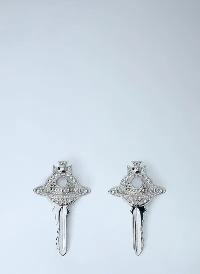 Vivienne Westwood Curzio Earrings In Silver