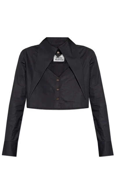 Vivienne Westwood Heart Shirt In Black