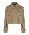Vivienne Westwood Casual Jacket With Embroidered Detail And Epaulettes In Brown