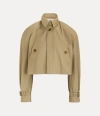 Vivienne Westwood Casual Jacket With Embroidered Detail And Epaulettes In Camel
