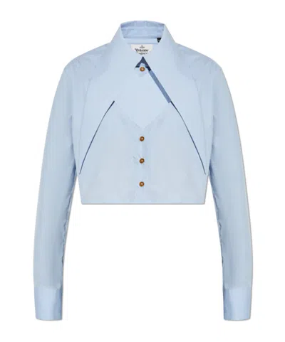 VIVIENNE WESTWOOD VIVIENNE WESTWOOD CUT-OUT CROPPED SHIRT