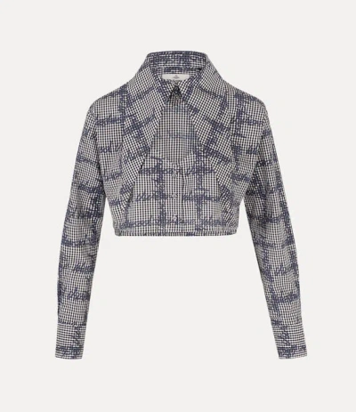 Vivienne Westwood Cut-off Heart Shirt Cotton Gingham-vw-black 42 Women