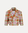 Vivienne Westwood Cut Off Jacket Wool Tartan 46 Women
