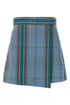 Vivienne Westwood High-waisted Plaid Pleated Skirt With Asymmetric Hem