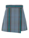Vivienne Westwood High-waisted Plaid Pleated Skirt With Asymmetric Hem In Multicolour