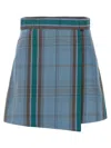 Vivienne Westwood High-waisted Plaid Pleated Skirt With Asymmetric Hem
