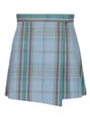 Vivienne Westwood High-waisted Plaid Pleated Skirt With Asymmetric Hem
