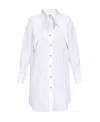 Vivienne Westwood Heart Cut Out Poplin Mini Shirt Dress In White