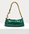 Vivienne Westwood Cylinder Cindy Bag Shiny Leather Green-inj-orb In Green-inj-orb