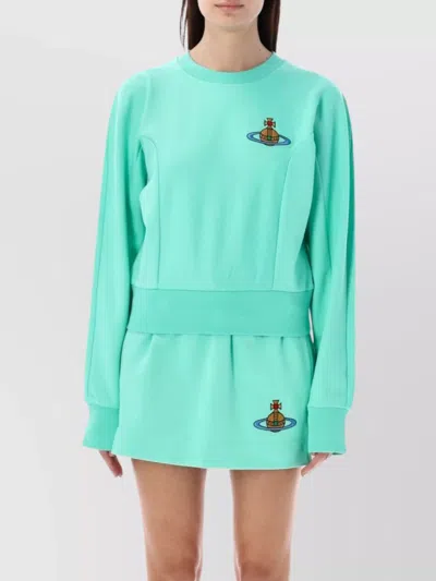 VIVIENNE WESTWOOD CYNTHIA CREW NECK FLEECE TOP