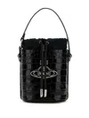 Vivienne Westwood Crocodile-embossed Leather Structured Tote Bag In Black