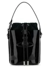 Vivienne Westwood Black Leather Daisy Bucket Bag
