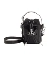 Vivienne Westwood Daisy High-shine Mini Bag In Black