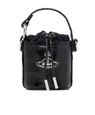Vivienne Westwood Daisy Leather Minibag In Black