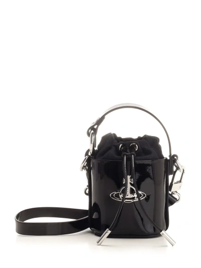 Vivienne Westwood Daisy Mini Bucket Bag In Black