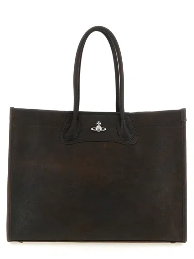 Vivienne Westwood Dark Brown Troy Large Tote