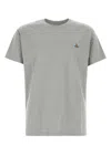 Vivienne Westwood Grey Crewneck T-shirt With Orb Embroidery On The Front In Cotton Man In Gray