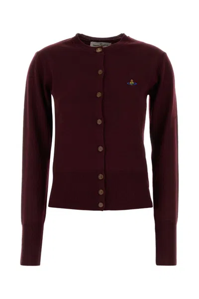 VIVIENNE WESTWOOD DARK RED WOOL KNITWEAR