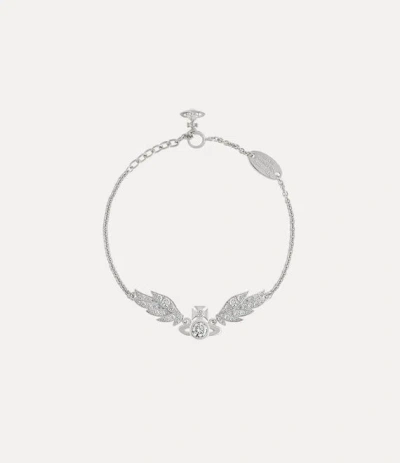 Vivienne Westwood Dawna Bracelet In Platinum-white-cz