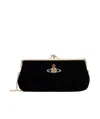 Vivienne Westwood Black Db Frame Purse Chain Bag In Black